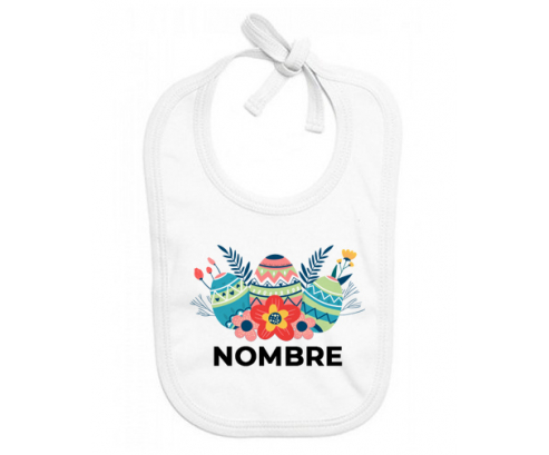 diseño-5 Huevo de Pascua con nombre: Babero para bebé