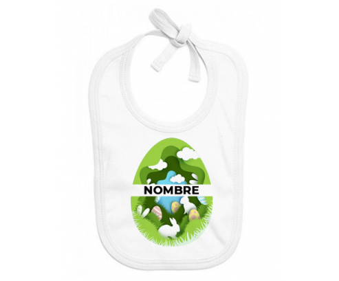 diseño-11 Huevo de Pascua con nombre: Babero para bebé