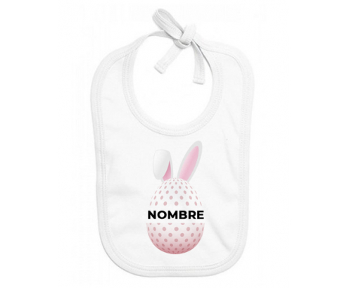 Diseño-18 Huevo de Pascua con nombre: Babero para bebé