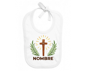 Cruza a Cristo con nombre: Babero para bebé