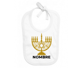 Judaísmo: Hanukkah diseño-1: Babero para bebé