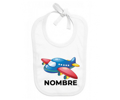 Juguetes de juguete Plane diseño-1 con nombre: Babero para bebé