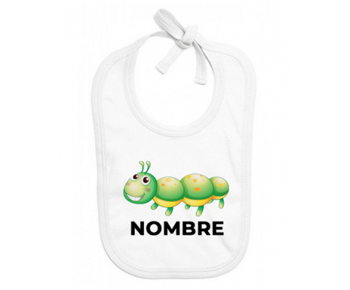 Juguetes de juguete Chenille con nombre: Babero para bebé