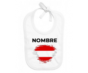 Bandera del efecto pincel austriaco con nombre: Babero para bebé