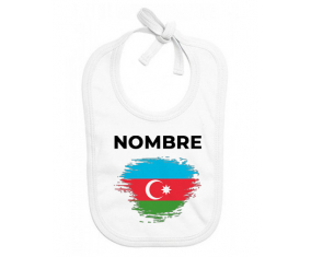 Bandera de cepillo de Azerbaiyán con nombre: Babero para bebé