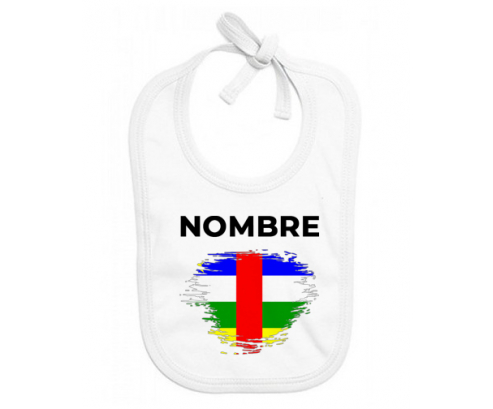 Bandera de pincel de la República Centroafricana con nombre: Babero para bebé