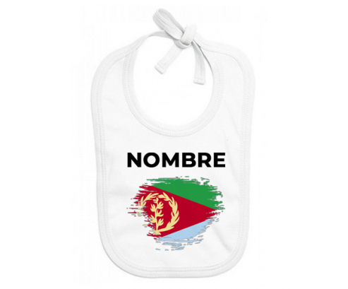 Bandera de efecto cepillo eritreo con nombre: Babero para bebé