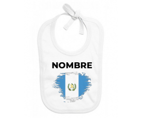 Guatemala cepilla bandera con nombre: Babero para bebé