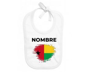 Bandera del efecto cepillo de Guinea con nombre: Babero para bebé