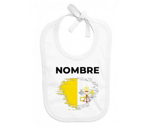 Bandera del pincel de la Santa Sede con nombre: Babero para bebé