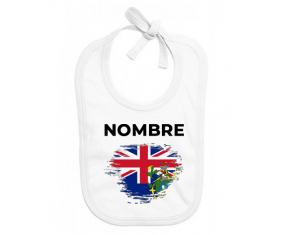 Pitcairn Islas cepillarse la bandera con nombre: Babero para bebé