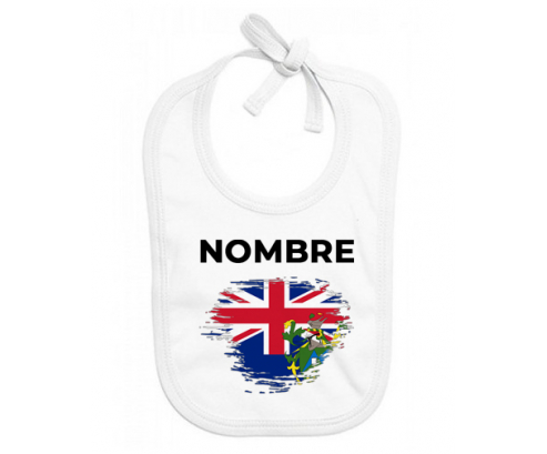 Pitcairn Islas cepillarse la bandera con nombre: Babero para bebé