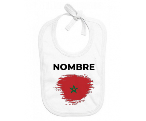 Marruecos cepilla la bandera con nombre: Babero para bebé