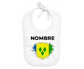 San Vicente y las Granadinas marcan efecto cepillo con nombre: Babero para bebé