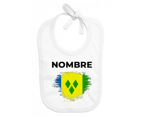 San Vicente y las Granadinas marcan efecto cepillo con nombre: Babero para bebé