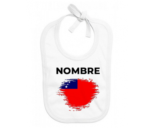 Samoa cepilla bandera con nombre: Babero para bebé