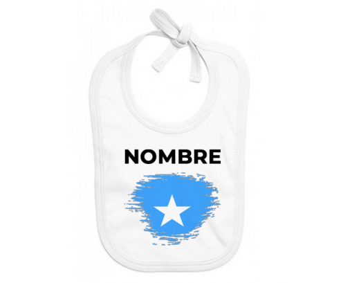 Bandera del efecto cepillo de Somalia con nombre: Babero para bebé