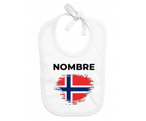 Svalbard y Jan Mayen marcan efecto pincel con nombre: Babero para bebé