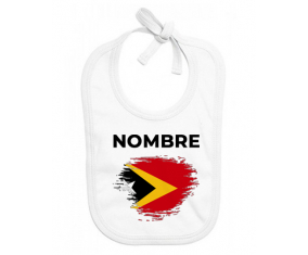 Timor Leste marca efecto cepillo con nombre: Babero para bebé