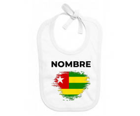 Togo pincel efecto bandera con nombre: Babero para bebé