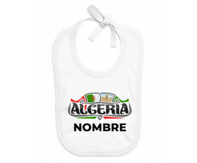 Diseño argelino con nombre: Babero para bebé