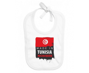 Made in Tunisia con nombre : Babero para bebé