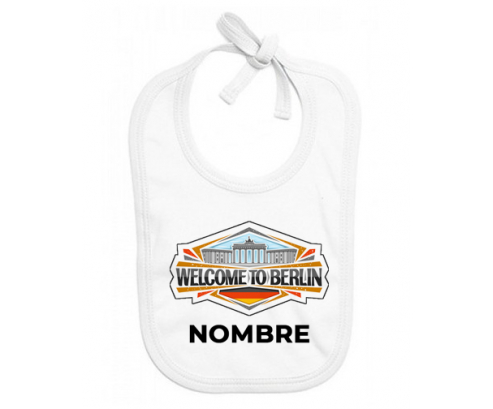 Welcome to Berlin con nombre : Babero para bebé