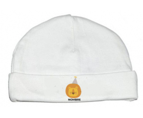 León de cumpleaños - nombre: Gorro para Bebé