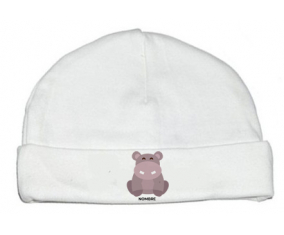 Hipopótamo - nombre: Gorro para Bebé