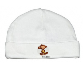 Estilo mono 3 - nombre: Gorro para Bebé