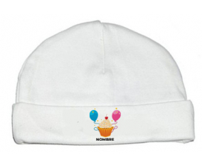 Pastel de globo de cumpleaños - nombre: Gorro para Bebé