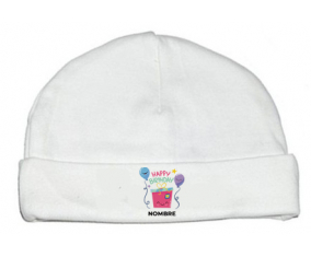 Feliz cumpleaños estilo 4 - nombre: Gorro para Bebé
