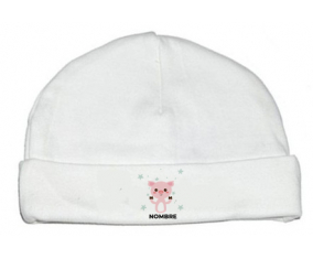 Cerdo - nombre: Gorro para Bebé
