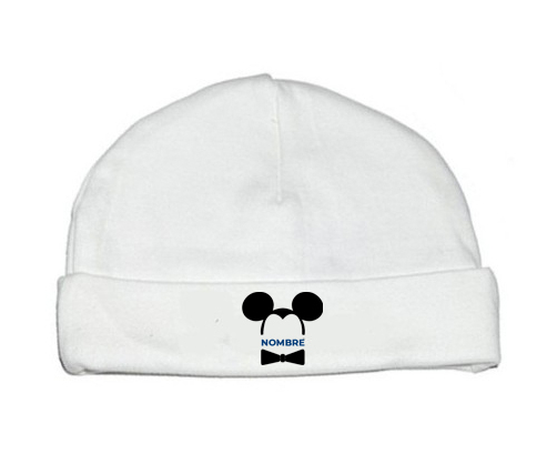 Disney Mickey Black Ears Pajarita negra con nombre: Gorro para Bebé