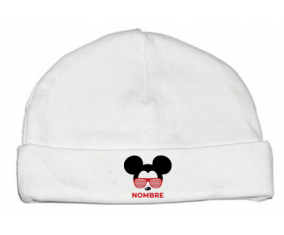 Disney Mickey Black Ears bisel rojo con nombre: Gorro para Bebé