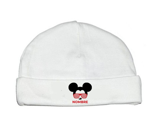 Disney Mickey Black Ears bisel rojo con nombre: Gorro para Bebé