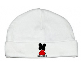 Disney Mickey Número 2 con nombre: Gorro para Bebé