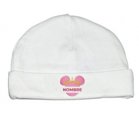 Disney Minnie calabacín dorado rosa con nombre: Gorro para Bebé