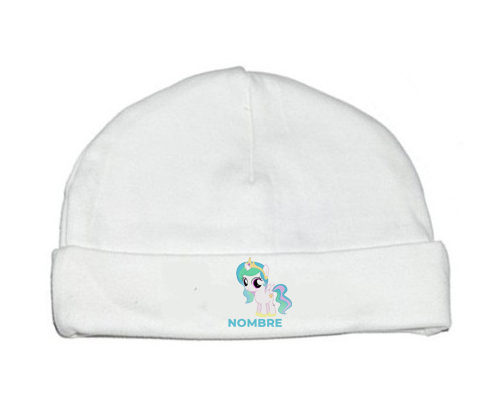 Mi pequeño pony princesa Celestia diseño-1 con nombre: Gorro para Bebé