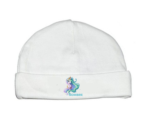Mi pequeño pony princesa Celestia diseño-2 con nombre: Gorro para Bebé