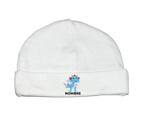 Diseño de dragón-3 con nombre: Gorro para Bebé
