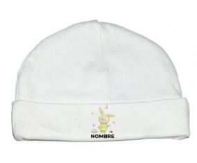 Coche de conejo mariposa con nombre: Gorro para Bebé