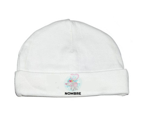 Precioso elefante bebé con nombre: Gorro para Bebé