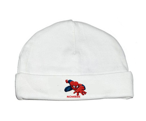 Spiderman diseño-2 con nombre: Gorro para Bebé