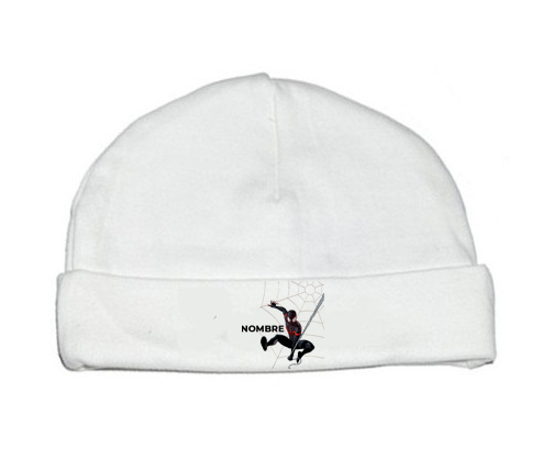 Spiderman diseño-4 con nombre: Gorro para Bebé