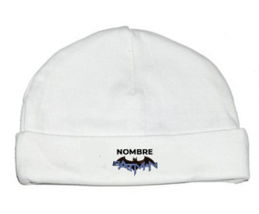 Diseño del logotipo de Batman-3 con nombre: Gorro para Bebé