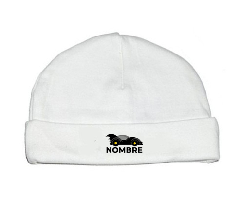 Diseño de batmóvil-1 con nombre: Gorro para Bebé