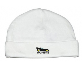 Diseño de batmóvil-2 con nombre: Gorro para Bebé