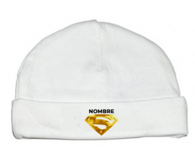 Logotipo de Golden Superman con nombre: Gorro para Bebé