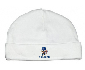 Capitán América niños diseñan-2 con nombre: Gorro para Bebé
